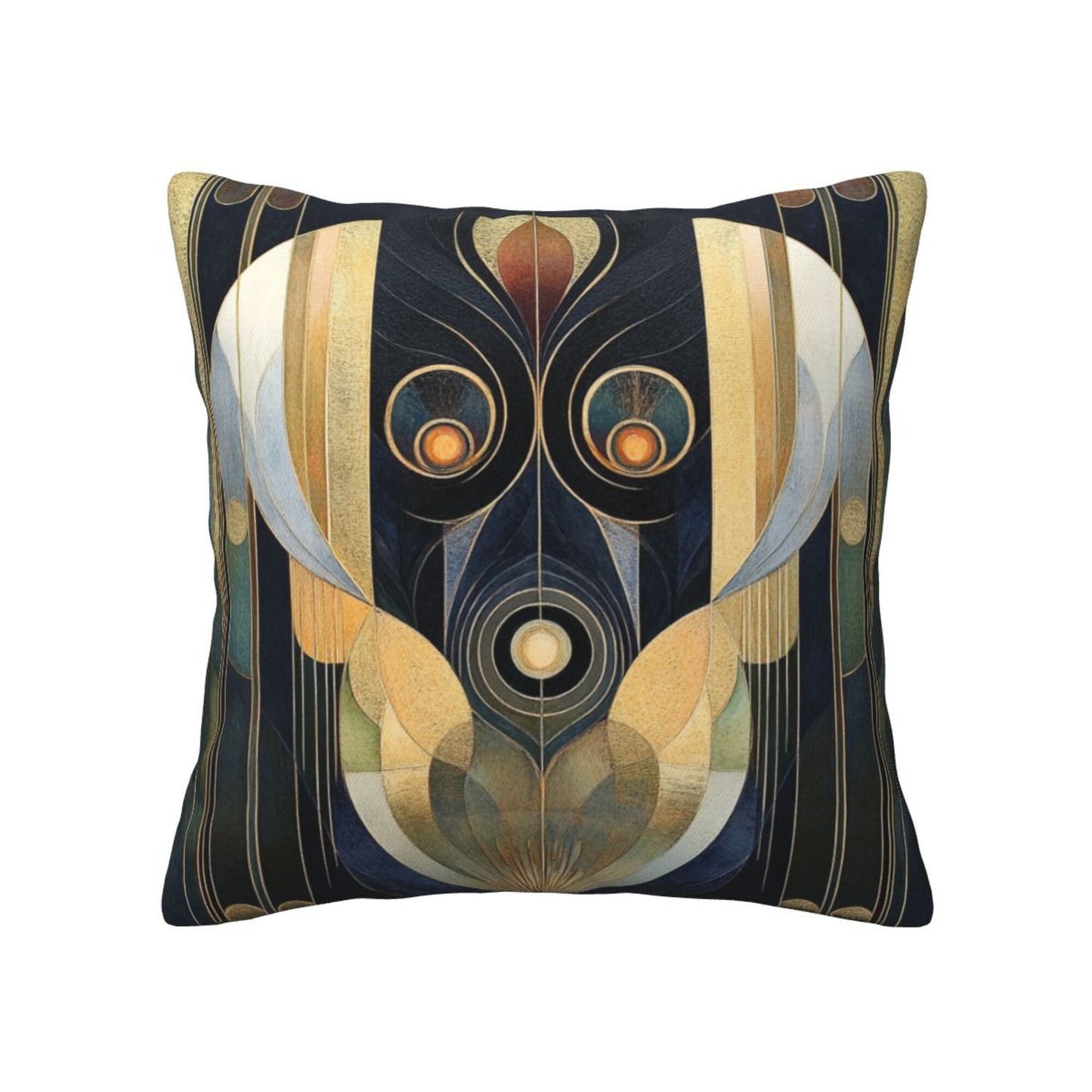 Set of 2 Decorative Throw Pillow Covers – 18x18 Inch Metallic Geometric Abstract Art Style, Modern Cushion Covers for Sofa, Bedroom, or Living Room (No Insert Included)