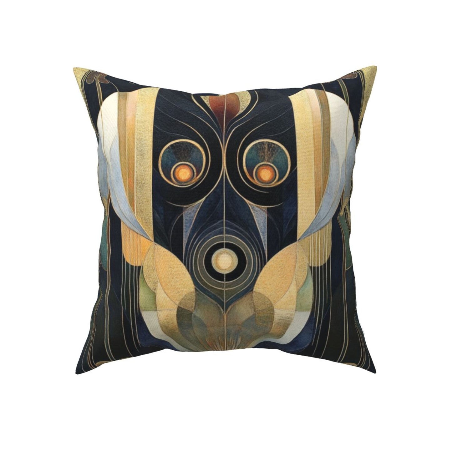 Set of 2 Decorative Throw Pillow Covers – 18x18 Inch Metallic Geometric Abstract Art Style, Modern Cushion Covers for Sofa, Bedroom, or Living Room (No Insert Included)